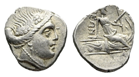 Ancient Greek silver coin from Euboea, Histiaia - Tetrobol circa 3-2 century BC